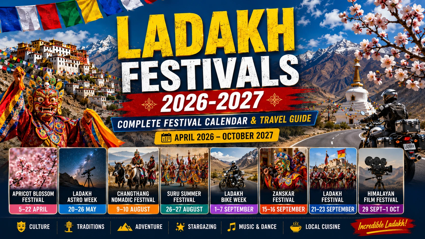 Discover the complete Ladakh Festival Calendar 2026–2027