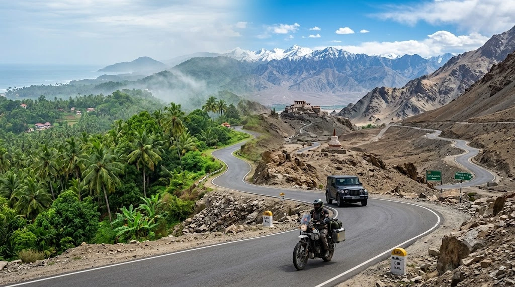 Kochi to Leh Distance by Road- Route, Travel Time & Map