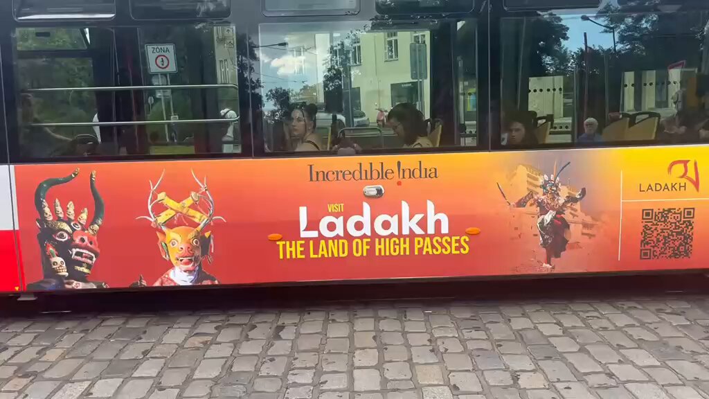 Ladakh in Prague Tram No 9218 Showcases the Land of High Passes