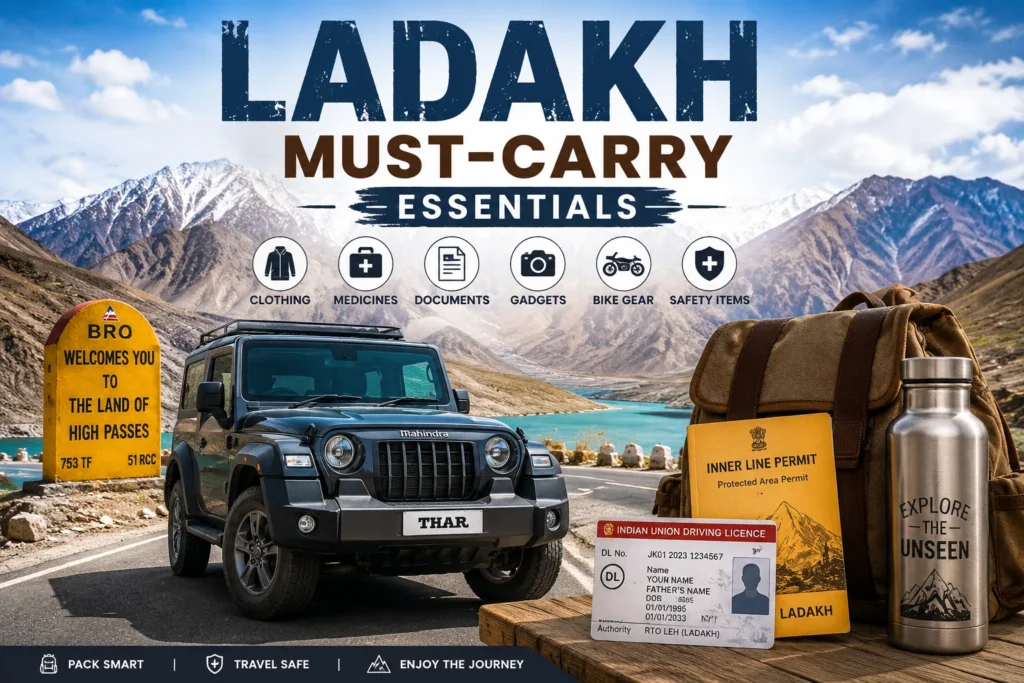 Must Carry Essentials for Ladakh Trip