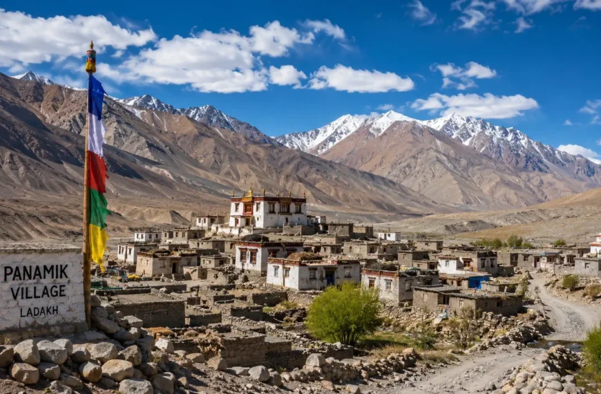 Panamik is a picturesque village located in the Nubra Valley of Ladakh